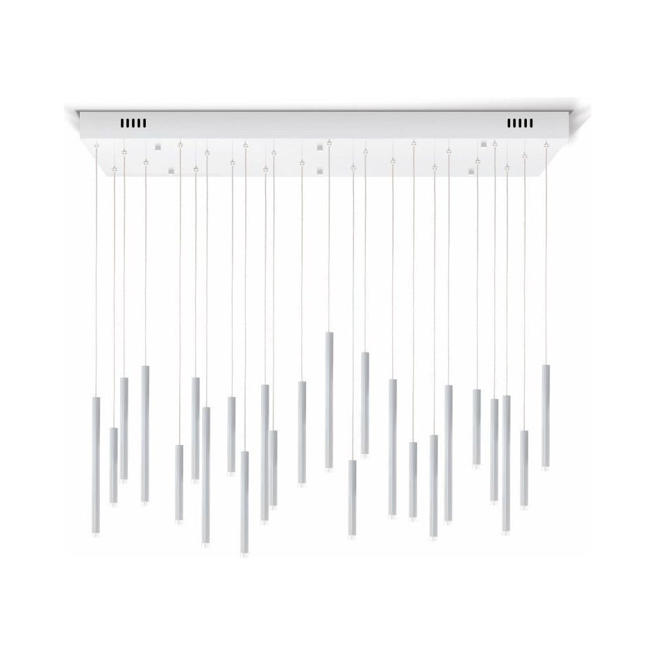 Bellini Rectangular Tri-Tone Tubular Pendant Light Chandelier - Kavker - 
