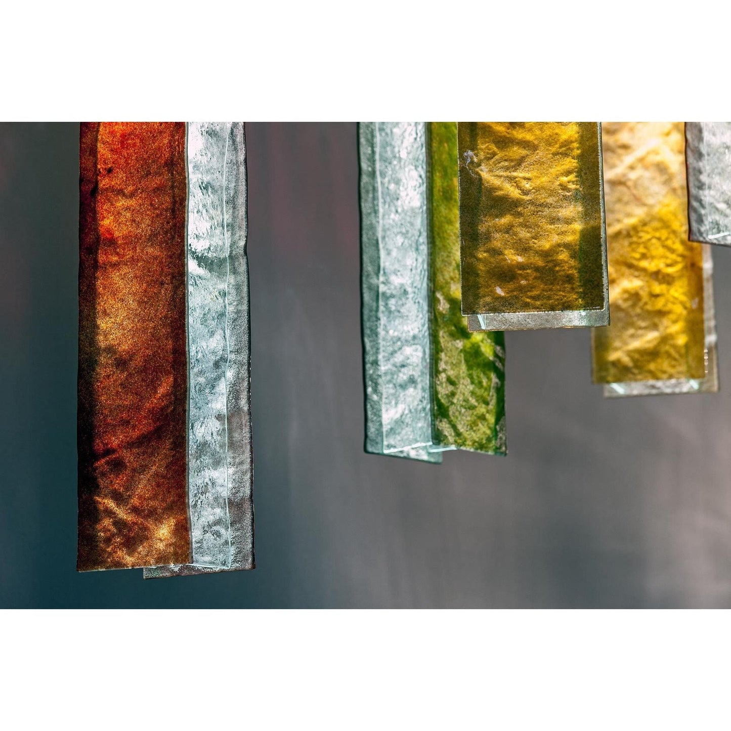 Rain Glass Tile Single Pendant Light - Kavker