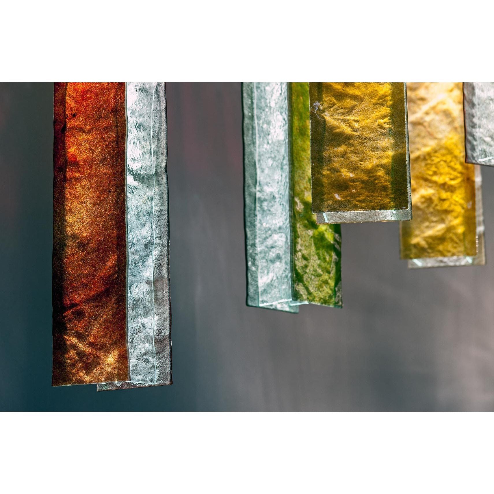 Rain Glass Tile Single Pendant Light - Kavker