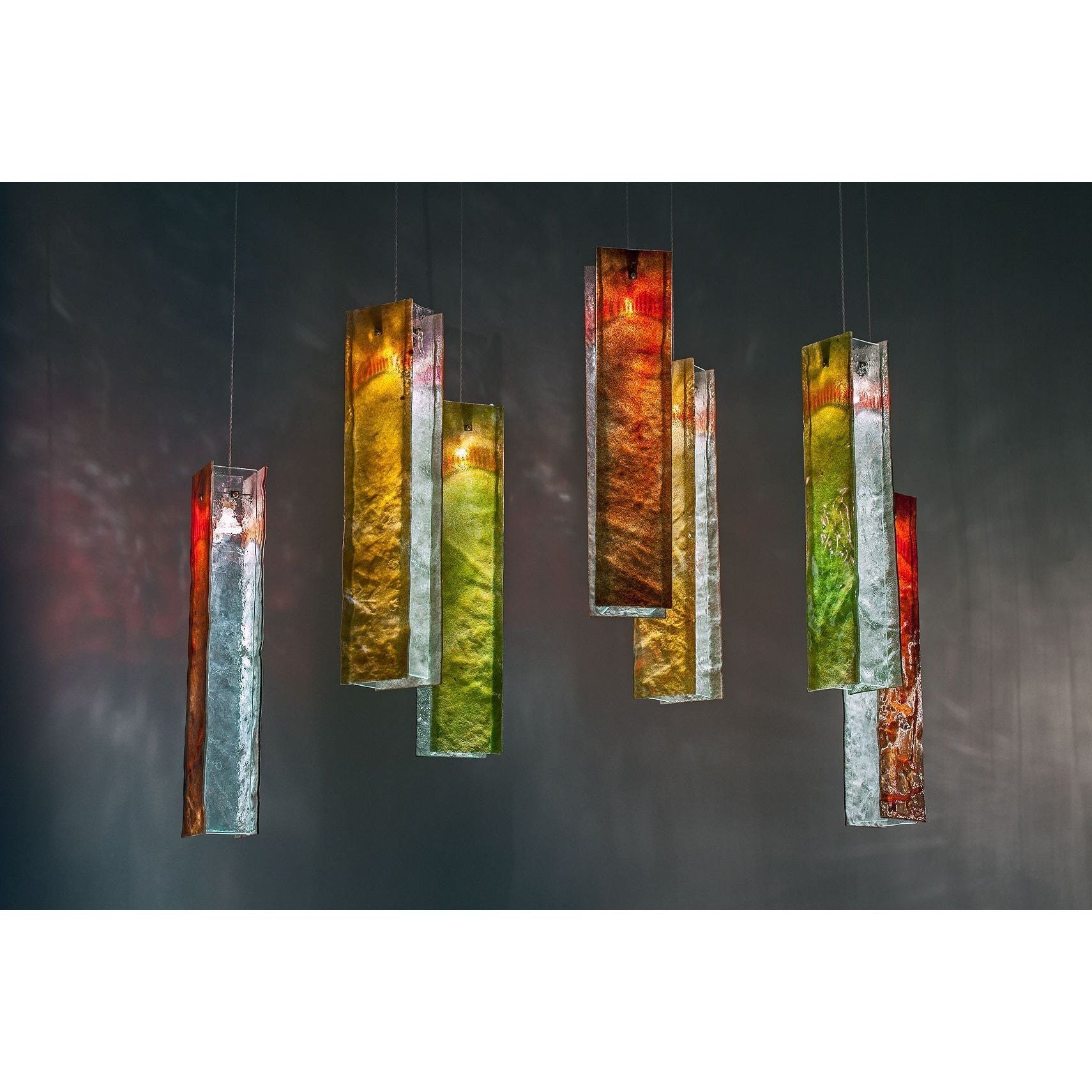 Rain Square Cluster Glass tile Pendant Chandelier - Kavker - 