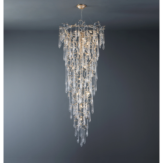 Livio Round Foyer Branching Teardrop Chandelier - Kavker - 