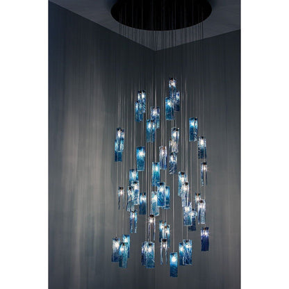 Rain Glass Tile Single Pendant Light - Kavker