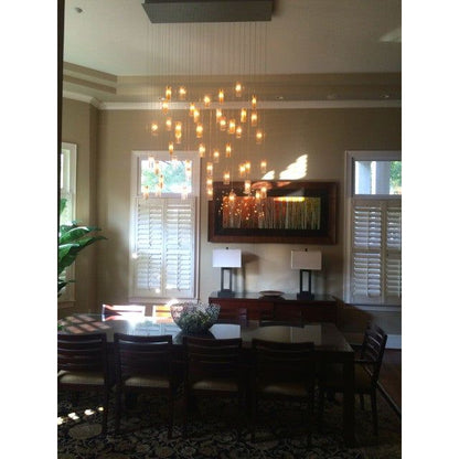 Rain Square Cluster Glass tile Pendant Chandelier - Kavker - 