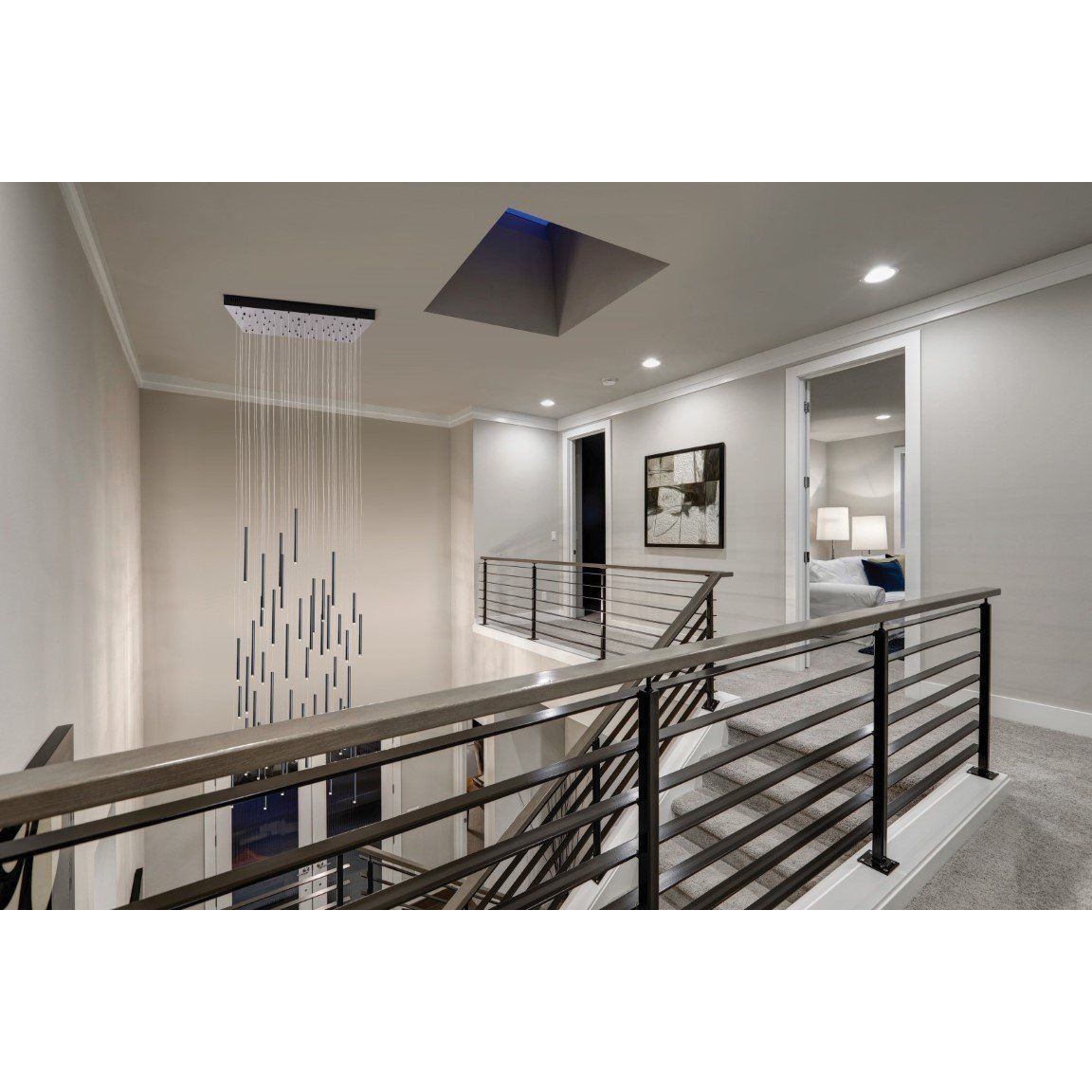 Bellini Square Two-Tone Tubular Pendant Light Chandelier - Kavker - 