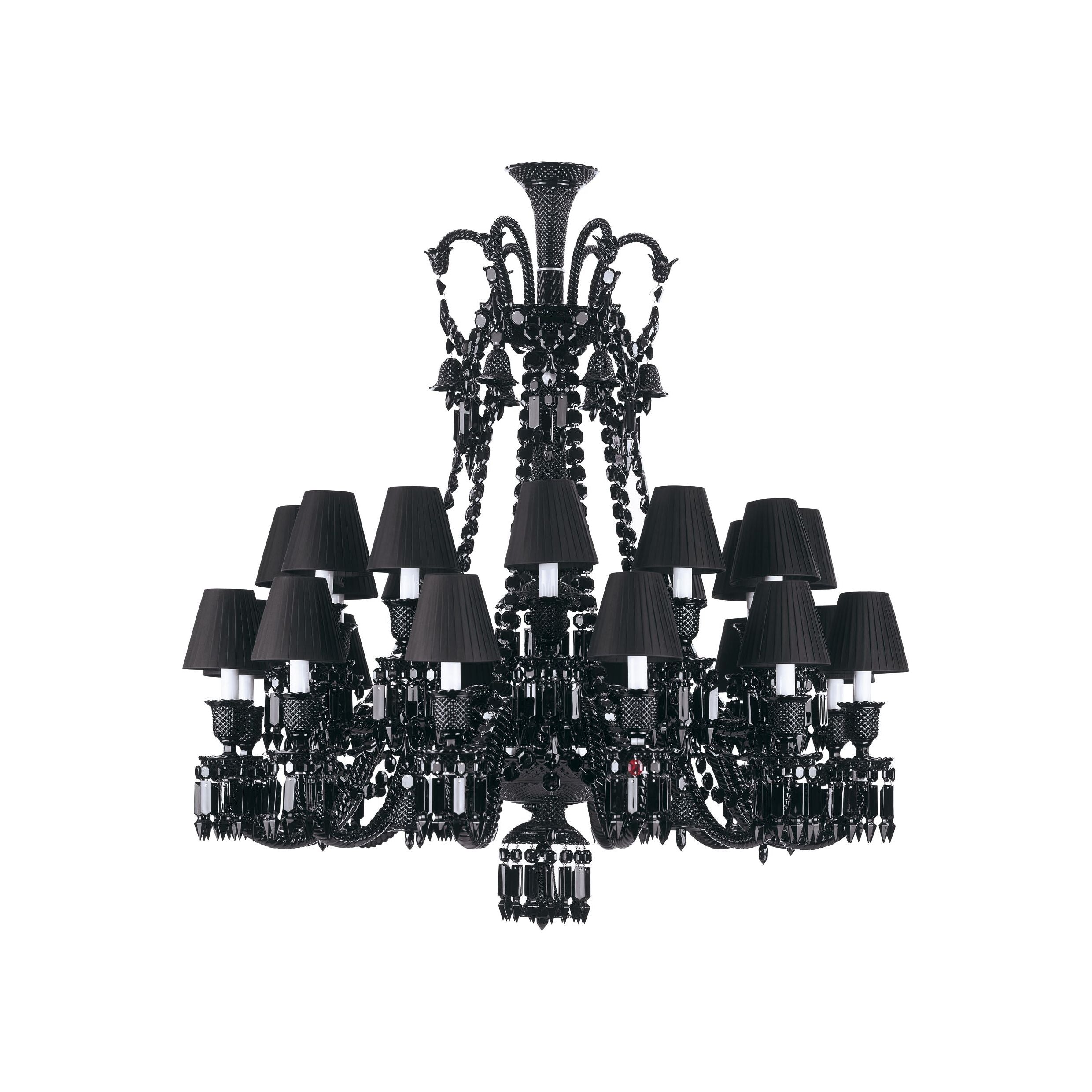 Antoinette 24 Light Black Crystal Chandelier - Kavker -