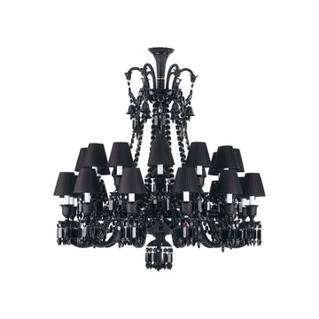 Antoinette 24 Light Black Crystal Chandelier - Kavker -