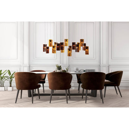 Rain Square Cluster Glass tile Pendant Chandelier - Kavker - 