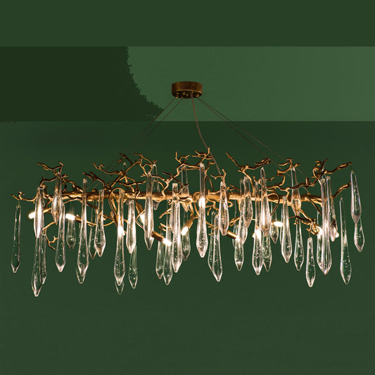 Opal Linear Organic Branching  Chandelier - Kavker - 