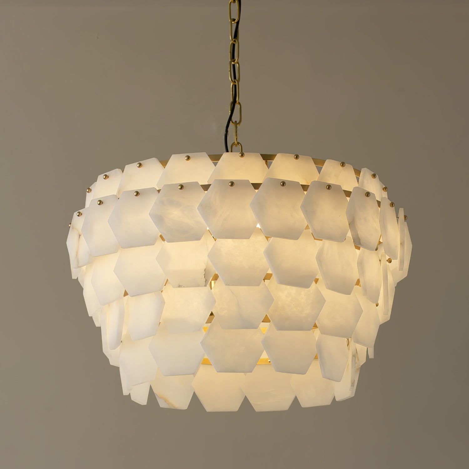 Elegant Hexa Cloud Alabaster Pendant Light - Kavker
