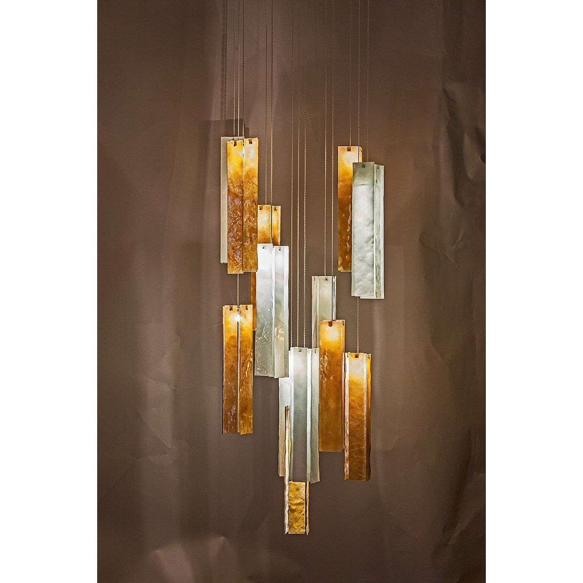 Rain Glass Tile Single Pendant Light - Kavker
