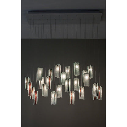 Rain Glass Tile Single Pendant Light - Kavker