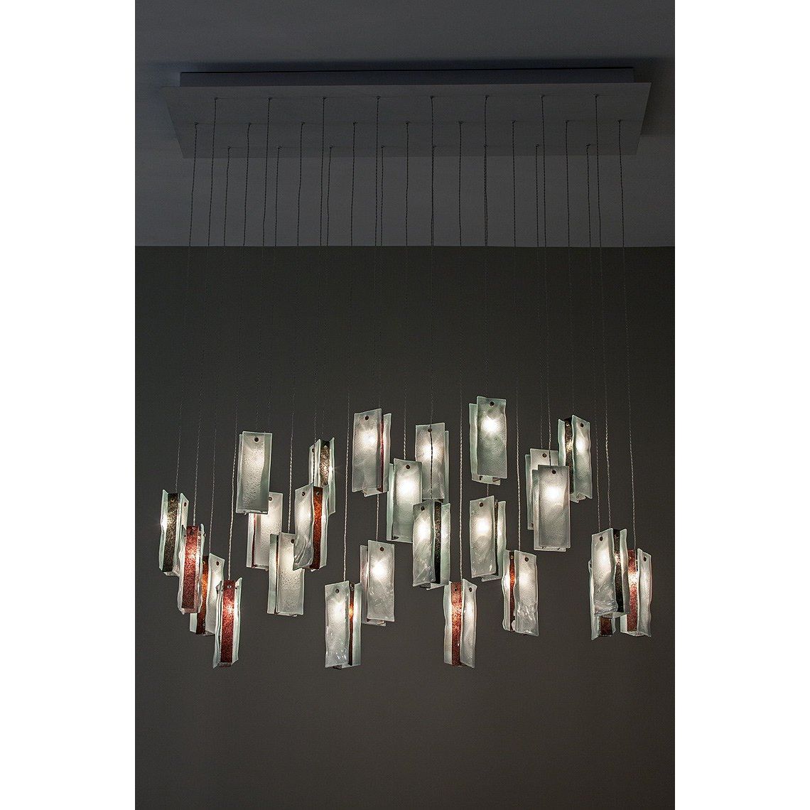 Rain Square Cluster Glass tile Pendant Chandelier - Kavker - 