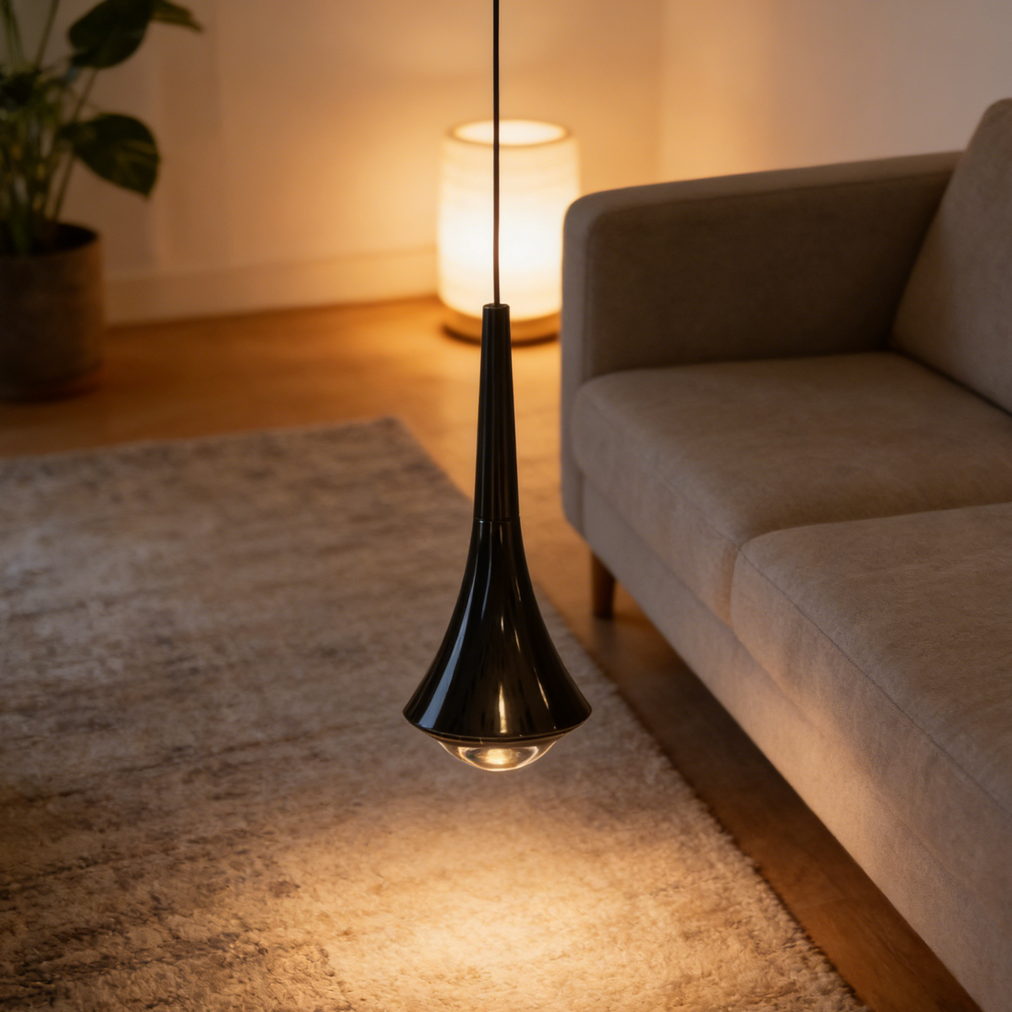 Bell-Shaped LED Single-Head Pendant Light