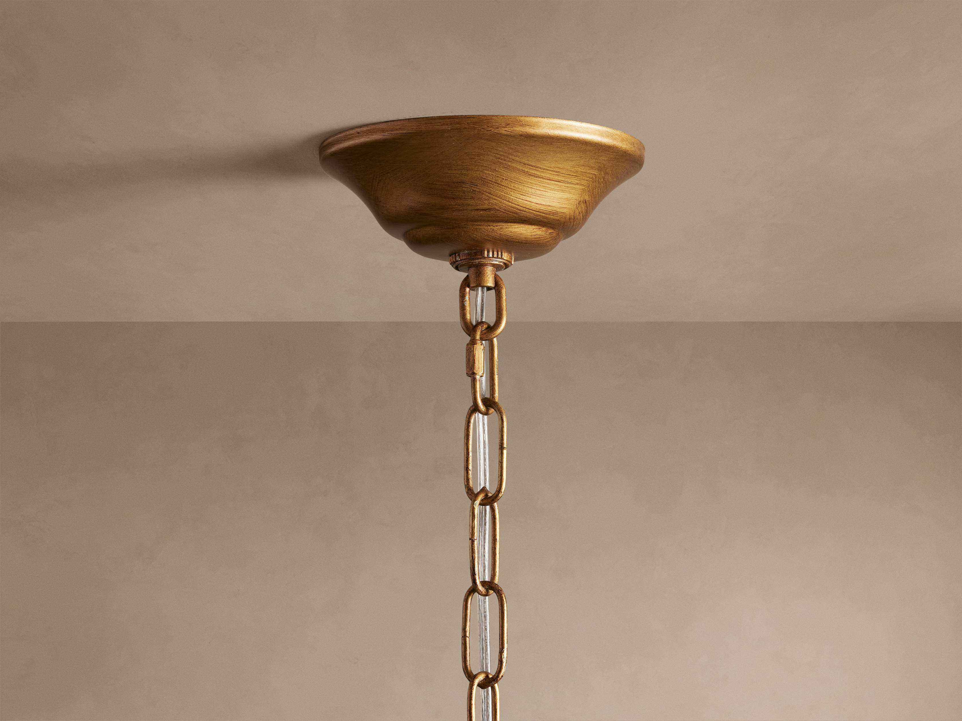 Lunaria Ceramic Leaves Chandelier 42''D