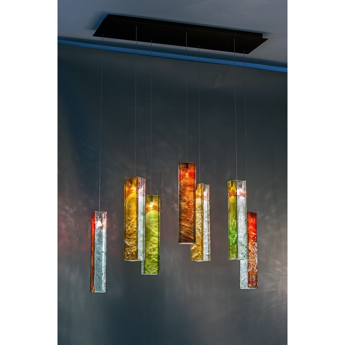 Rain Square Cluster Glass tile Pendant Chandelier - Kavker - 