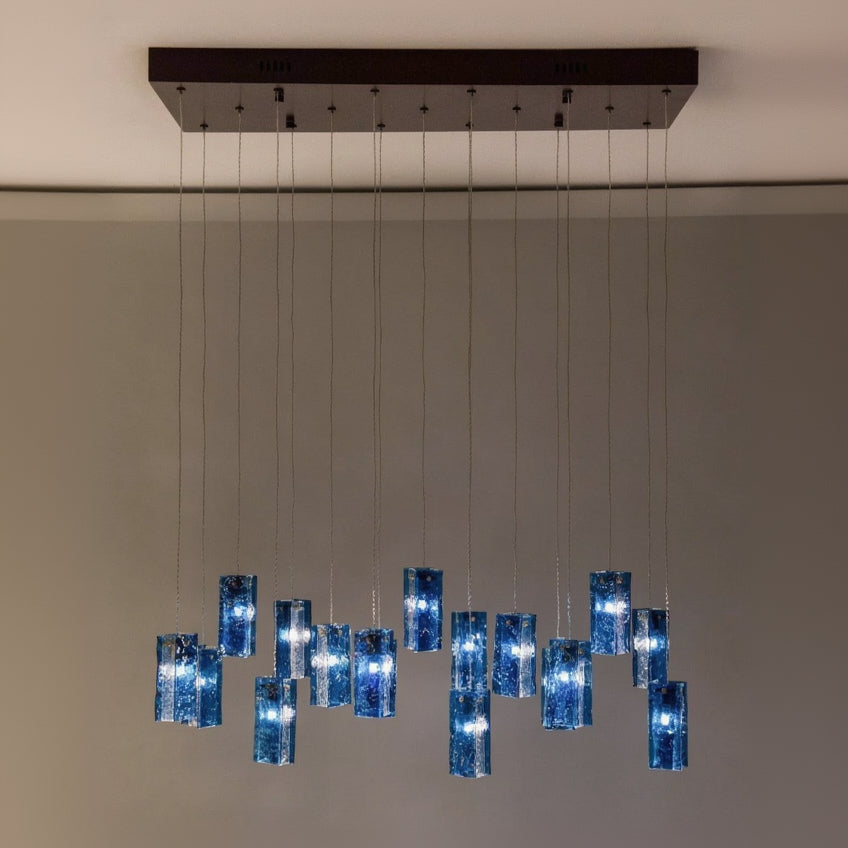 Rain Glass Tile Single Pendant Light - Kavker