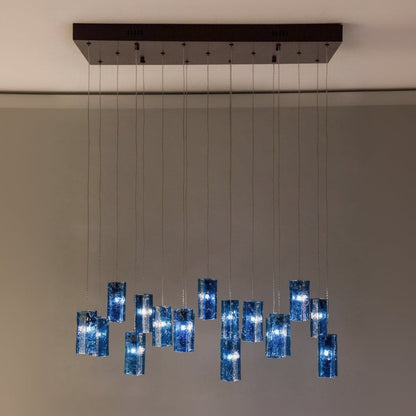 Rain Glass Tile Single Pendant Light - Kavker