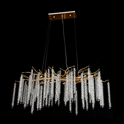 Catherine Crystal Rainfall Linear Branching Chandelier - Kavker - 