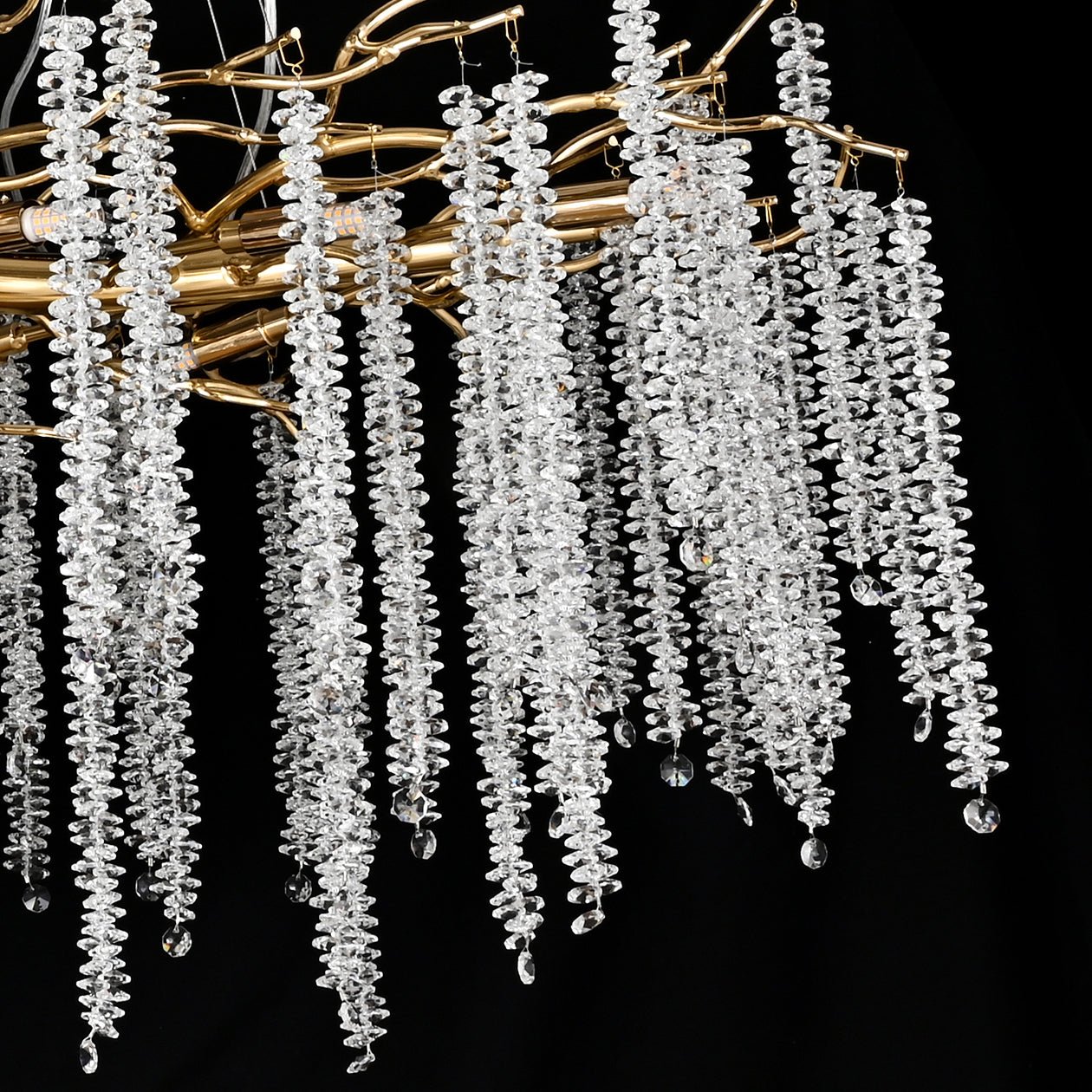 Catherine Crystal Rainfall Linear Branching Chandelier - Kavker - 