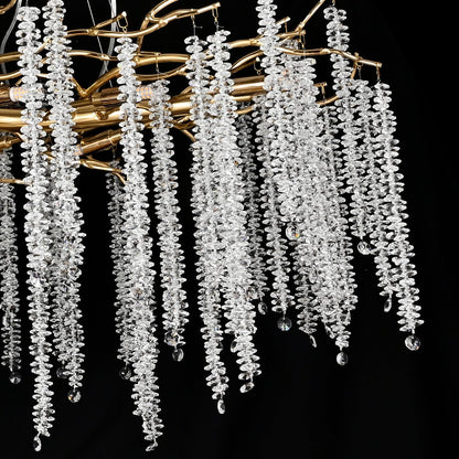 Catherine Crystal Rainfall Linear Branching Chandelier - Kavker - 