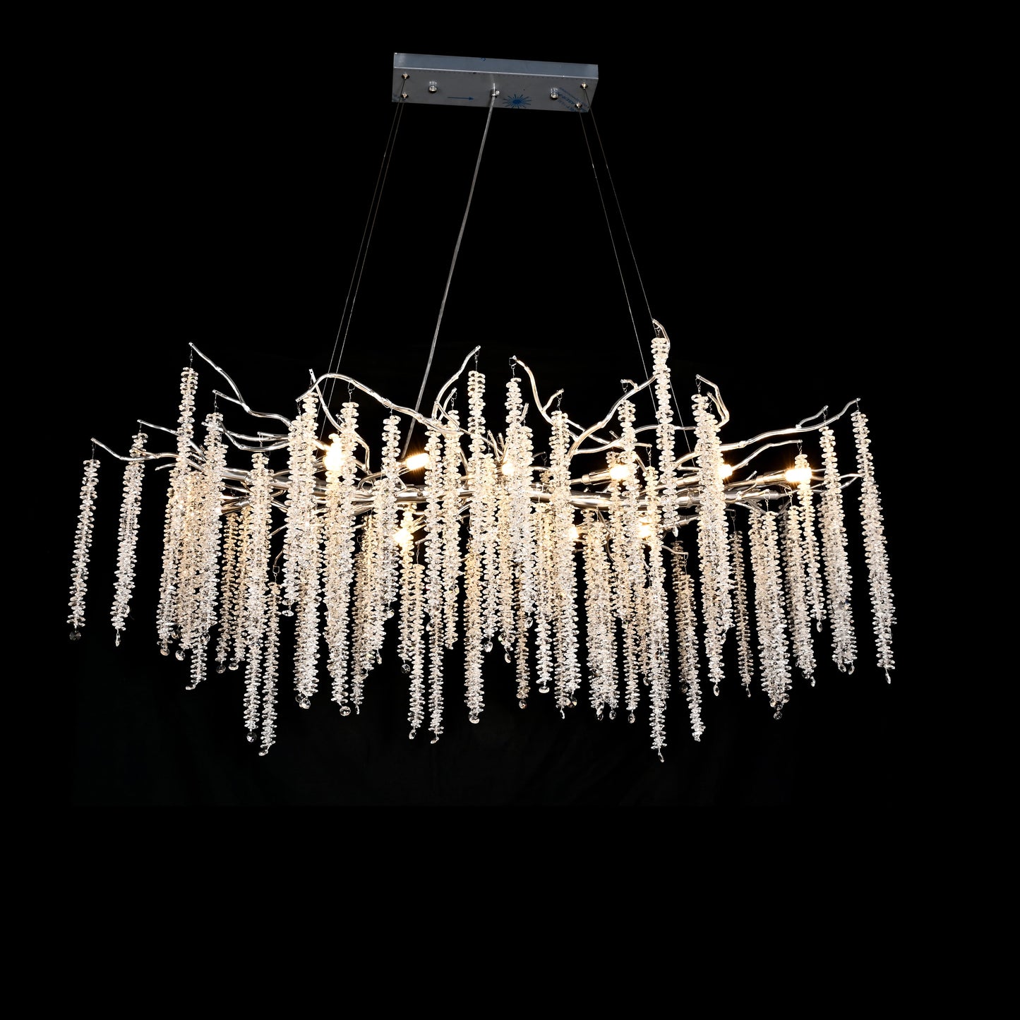 Catherine Crystal Rainfall Linear Branching Chandelier - Kavker - 