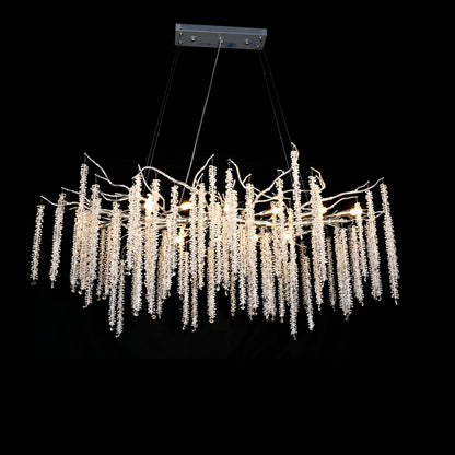 Catherine Crystal Rainfall Linear Branching Chandelier - Kavker - 