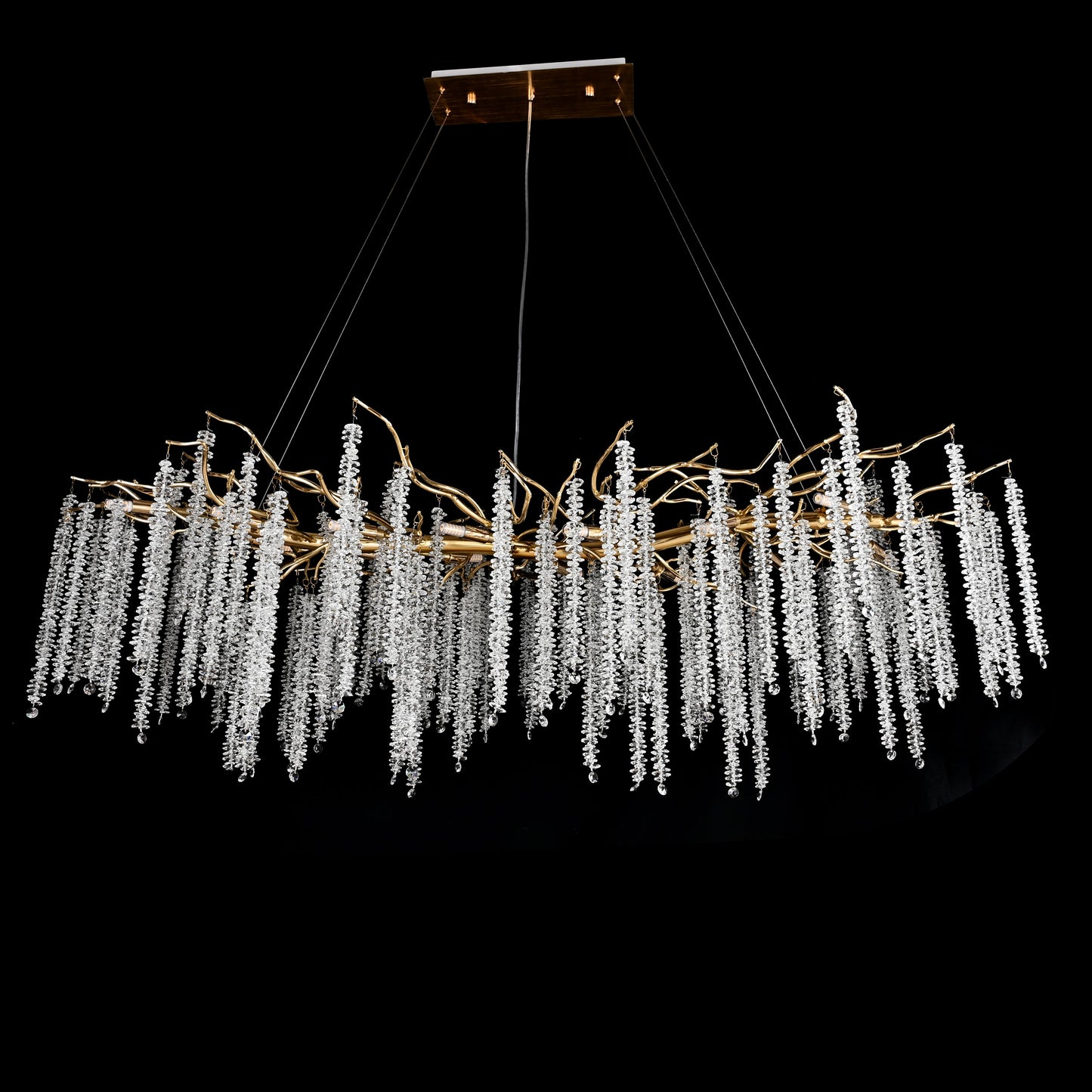 Catherine Crystal Rainfall Linear Branching Chandelier - Kavker - 