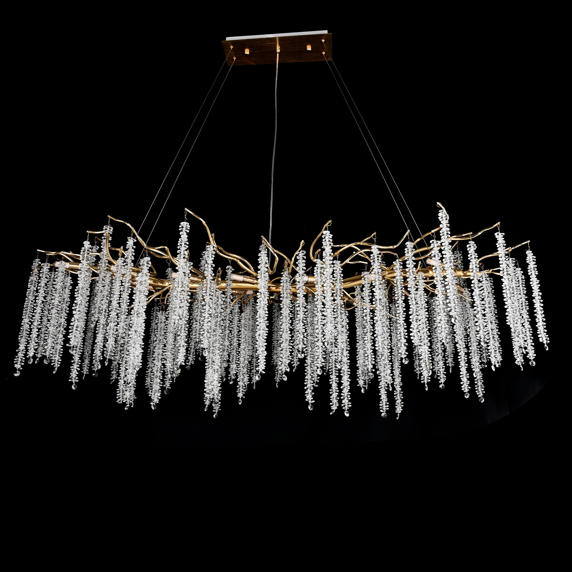 Catherine Crystal Rainfall Linear Branching Chandelier - Kavker - 