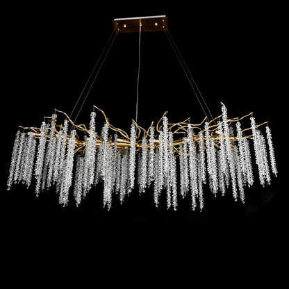 Catherine Crystal Rainfall Linear Branching Chandelier - Kavker - 