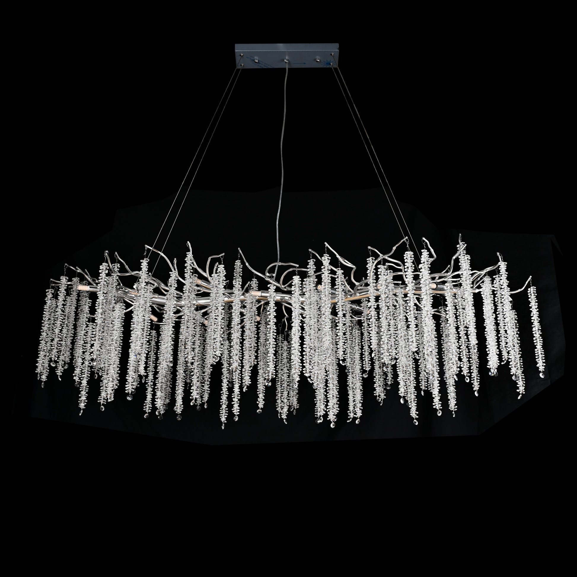 Catherine Crystal Rainfall Linear Branching Chandelier - Kavker - 