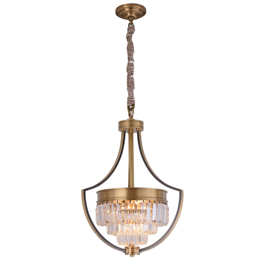 Apex Louvre 3-Tier Odeon Fringe Crystal Chandelier - Kavker