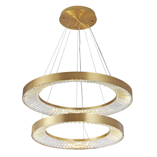 Liam Tiered Round Ring LED Chandelier - Kavker