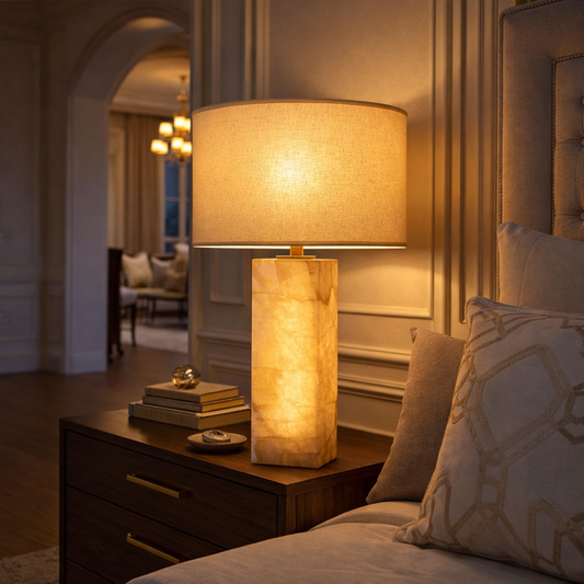 Transitional Alabaster Table Lamp
