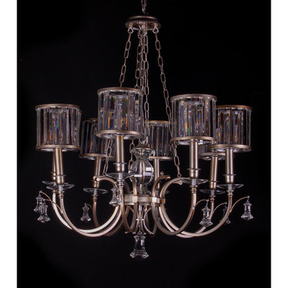 Opal Swisse 8-Light Crystal Shaded Chandelier - Kavker