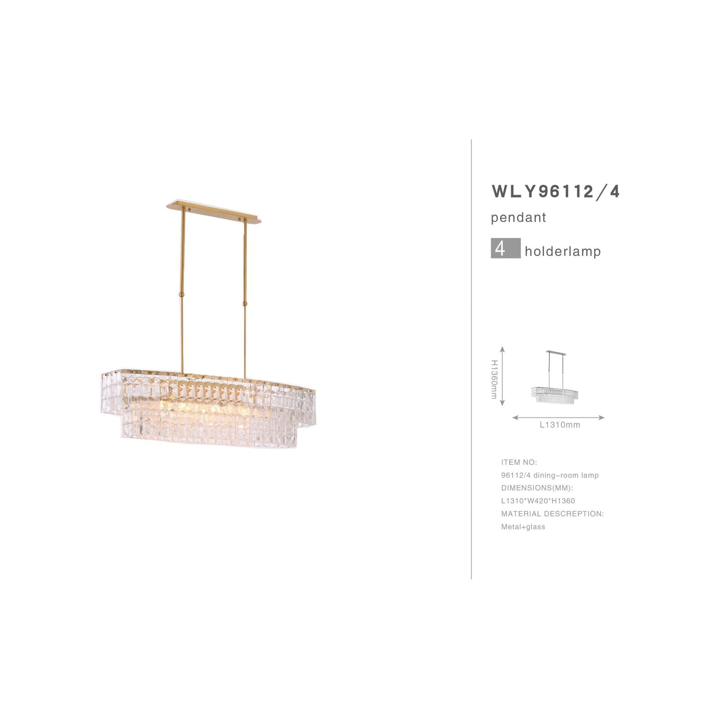 Dante Odeon 2-Tier Rectangle Crystal Chandelier - Kavker