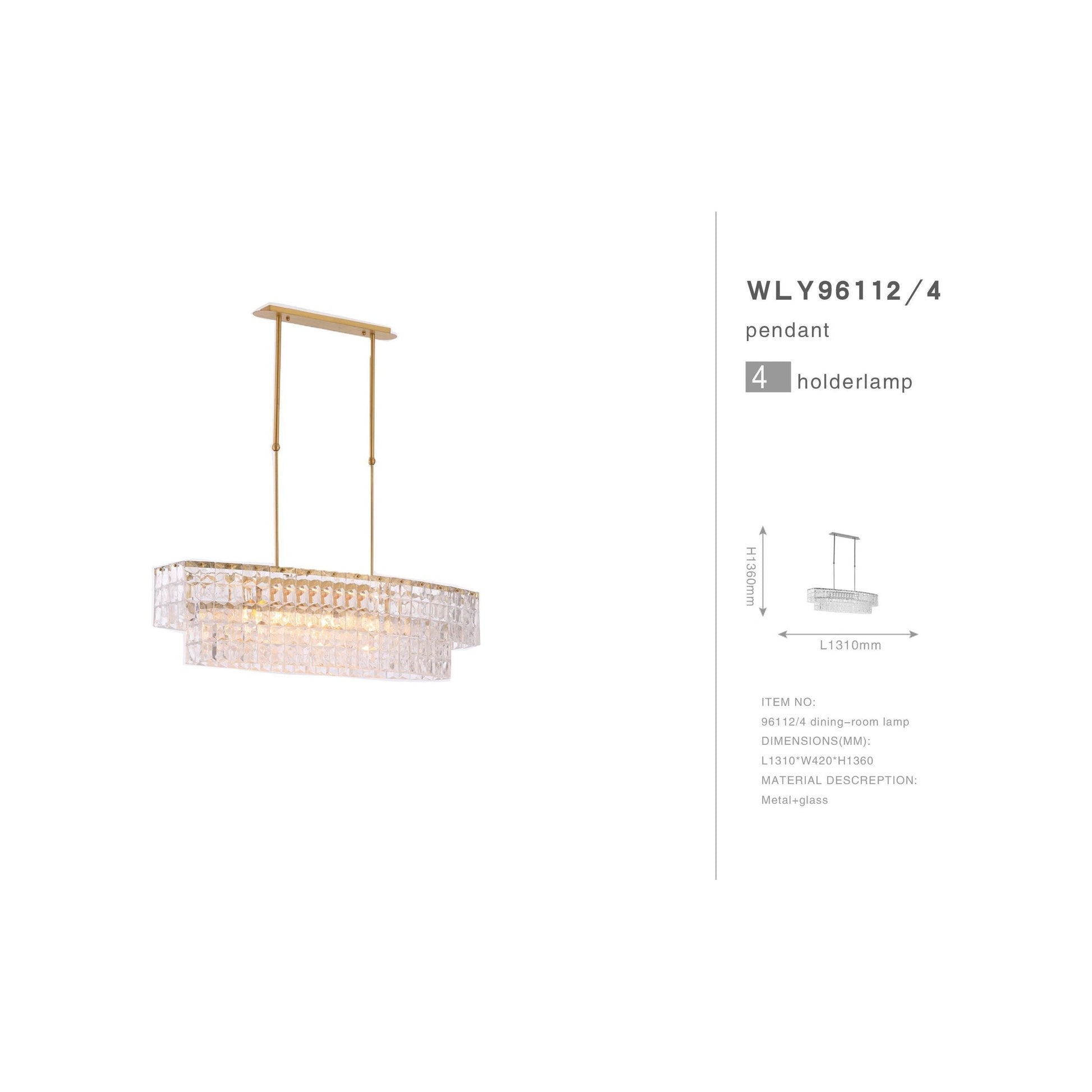 Dante Odeon 2-Tier Rectangle Crystal Chandelier - Kavker