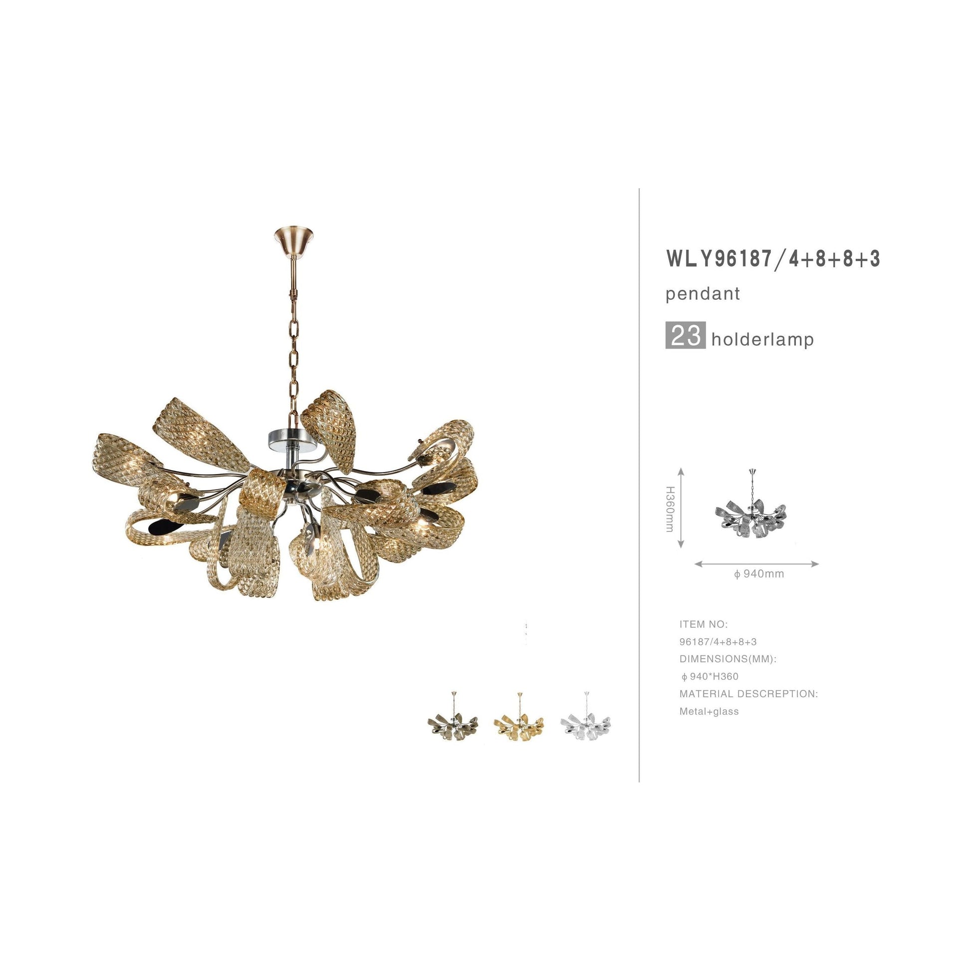 Bella Ropes Murano Glass Chandelier - Kavker - 