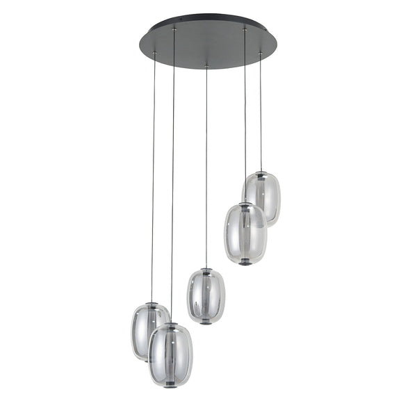 Modern Elliptical Glass Chandelier Φ450*H1500