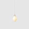 Celeste Flora Ceramic Flower Pendant Light with Brass & White Finish