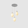 Celeste Flora Ceramic Flower Pendant Light with Brass & White Finish