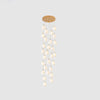 Celeste Flora Ceramic Flower Pendant Light with Brass & White Finish