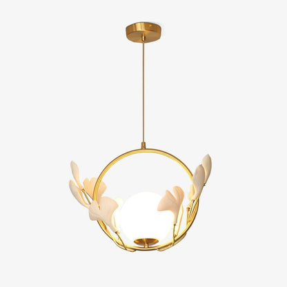 Ceramic Gingko Pendant Lamp-Kavker