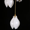 Celeste Flora Ceramic Flower Pendant Light with Brass & White Finish