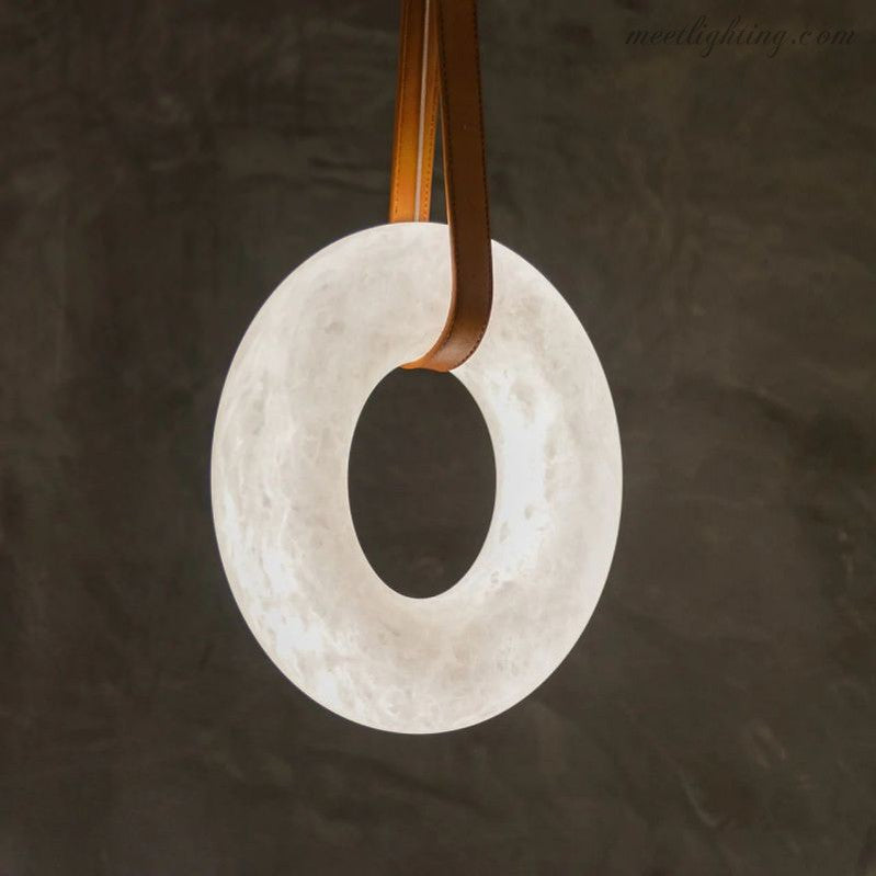 Charlene Marble Halo Circle Light-Kavker