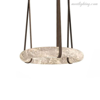 Charlene Marble Halo Circle Light-Kavker
