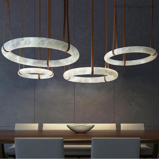 Charlene Marble Halo Circle Light-Kavker