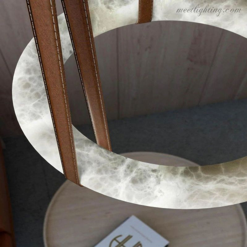 Charlene Marble Halo Circle Light-Kavker