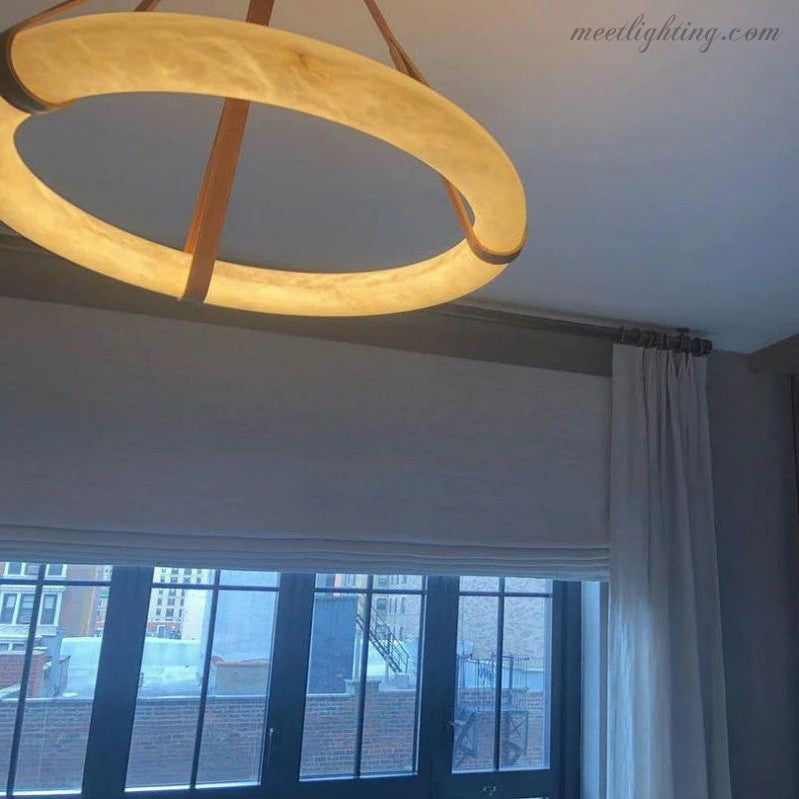 Charlene Marble Halo Circle Light-Kavker