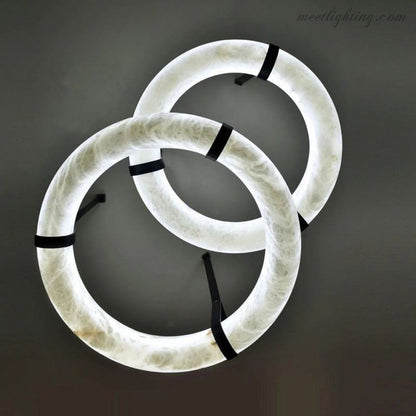 Charlene Marble Halo Circle Light-Kavker
