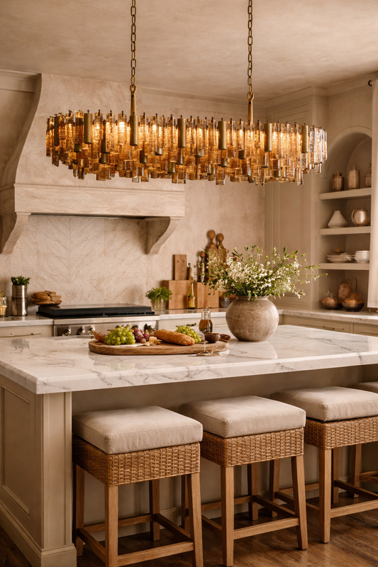 Frosted Linear Chandelier